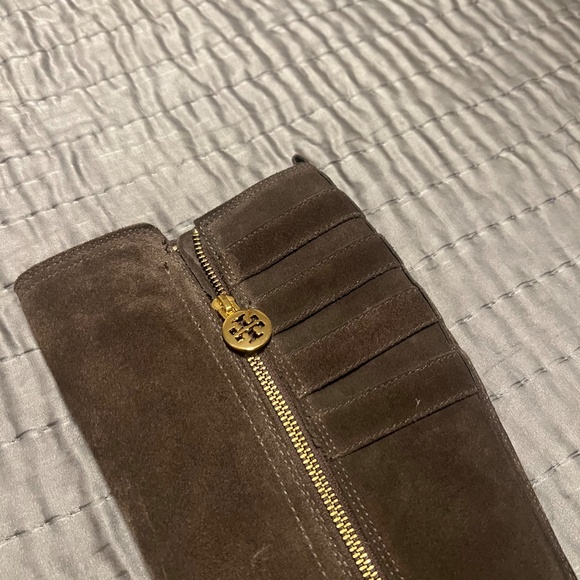 Tory Burch brown suede tall motorcycle boots size 6 - Picture 6 of 10